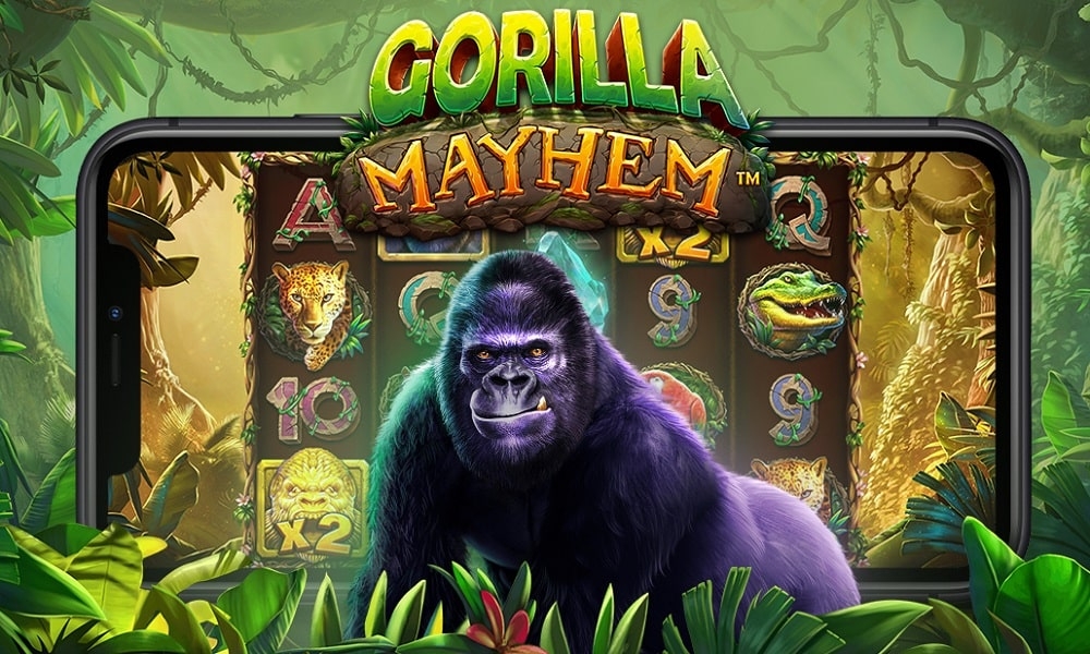 Gorilla Mayhem, caça-níqueis, Pragmatic Play, rodadas grátis, jogo online.